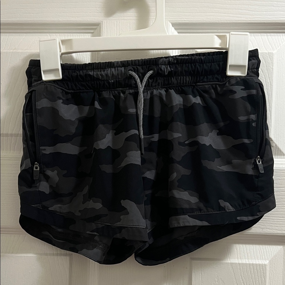 Athleta Kids Black Camo Shorts